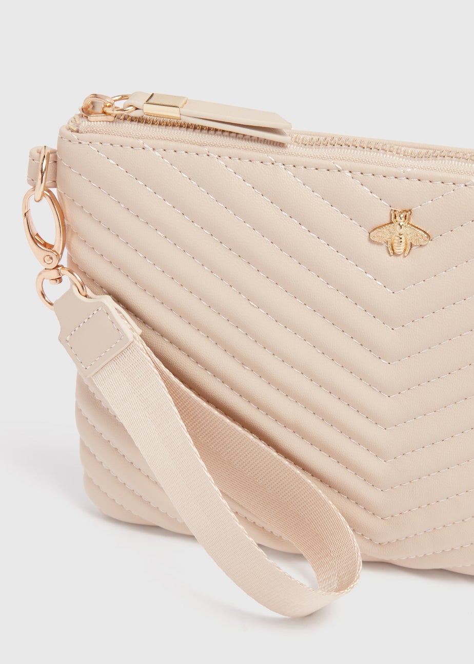 Stone Pouch Gold Bee Bag