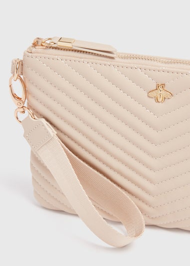 Stone Pouch Gold Bee Bag