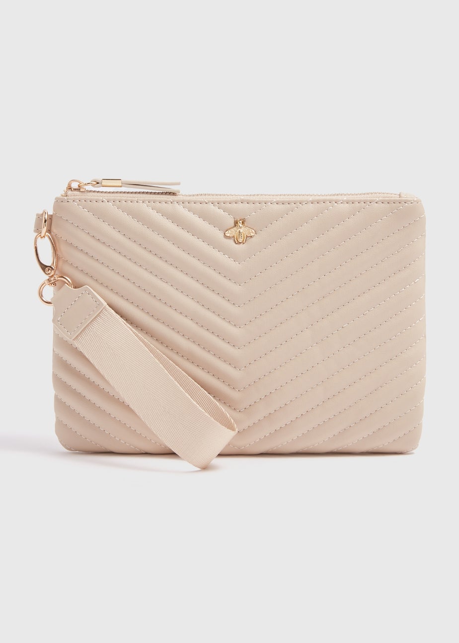 Stone Pouch Gold Bee Bag