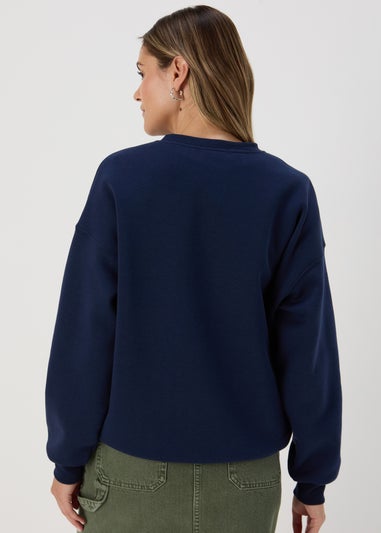 Papaya Petite Navy Paris Sweatshirt
