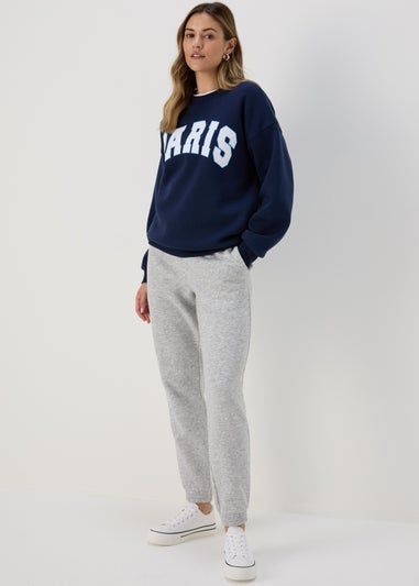 Papaya Petite Navy Paris Sweatshirt