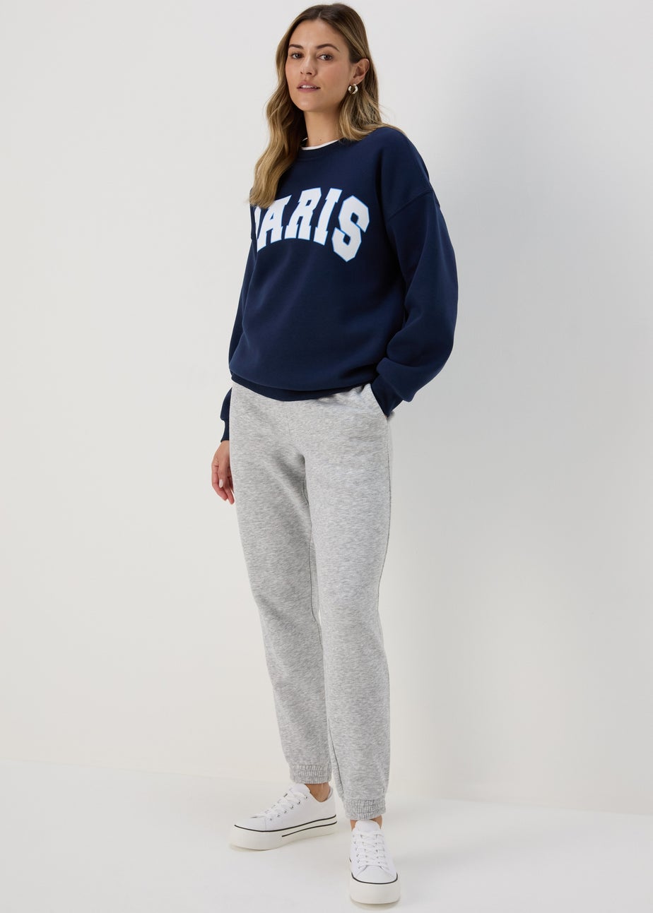 Papaya Petite Navy Paris Sweatshirt