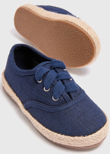 Boys Navy Espadrille Trainers (Younger 4-9)