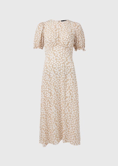Et Vous Nude Spot Print Midi Tea Dress