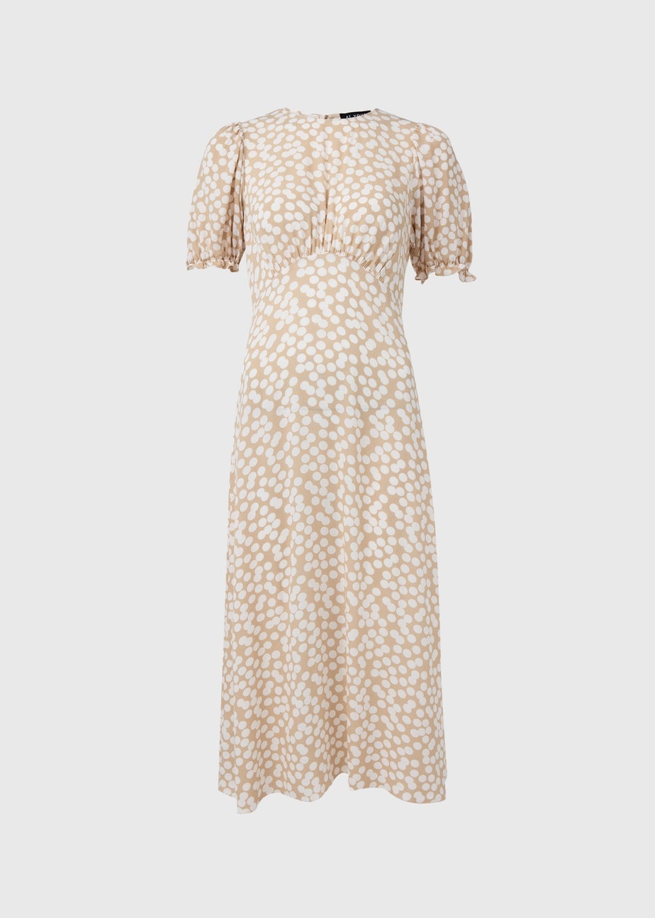 Et Vous Nude Spot Print Midi Tea Dress