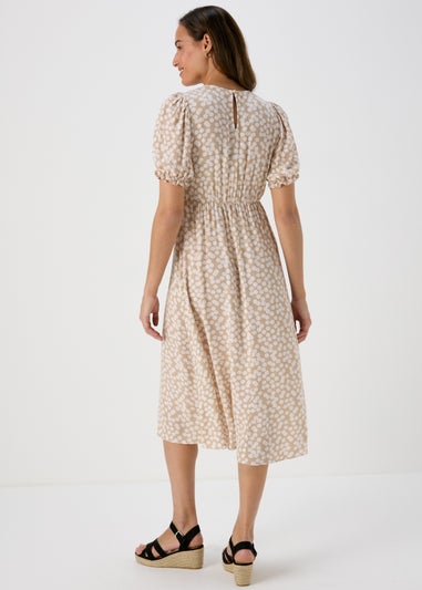 Et Vous Nude Spot Print Midi Tea Dress