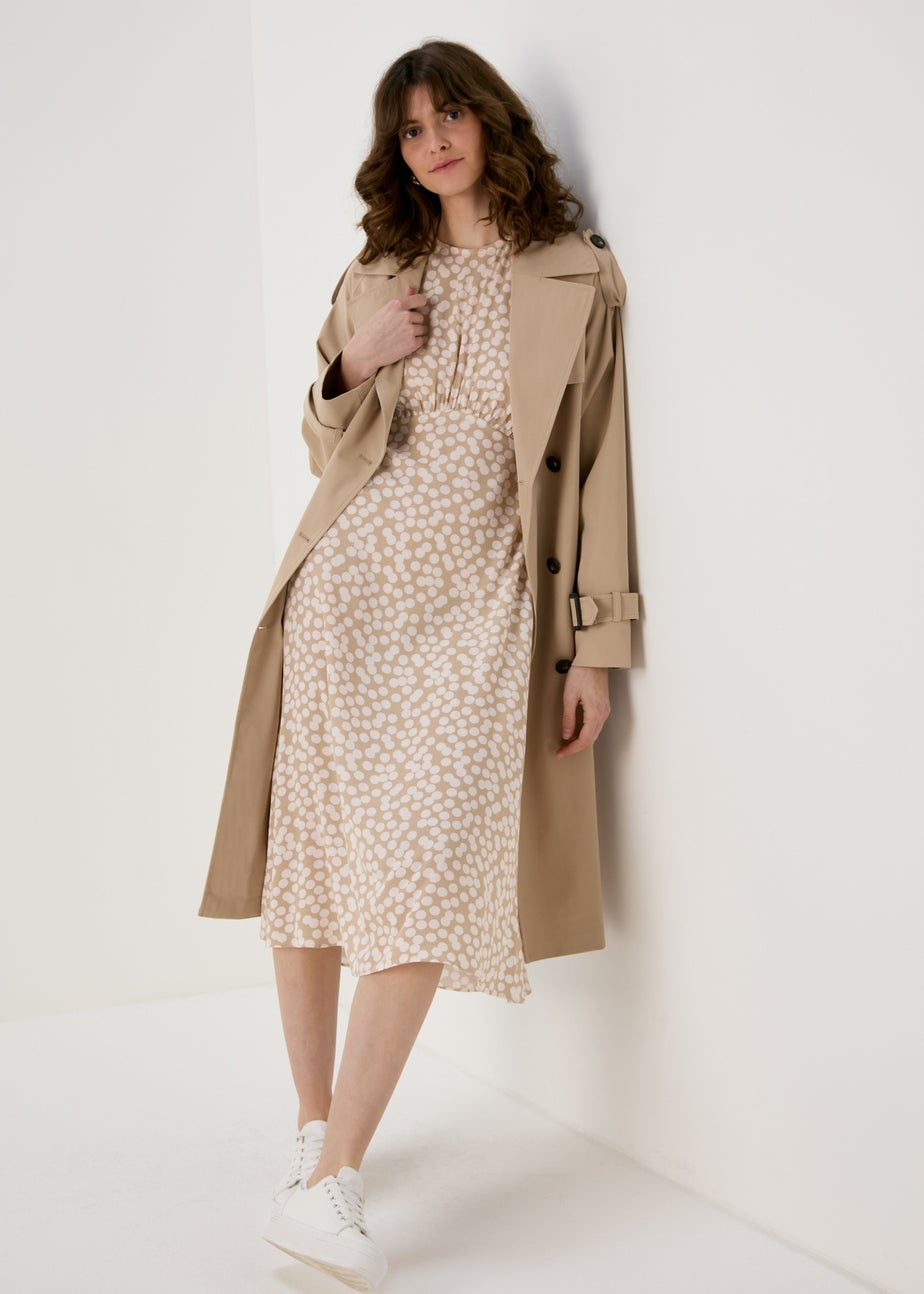 Et Vous Nude Spot Print Midi Tea Dress