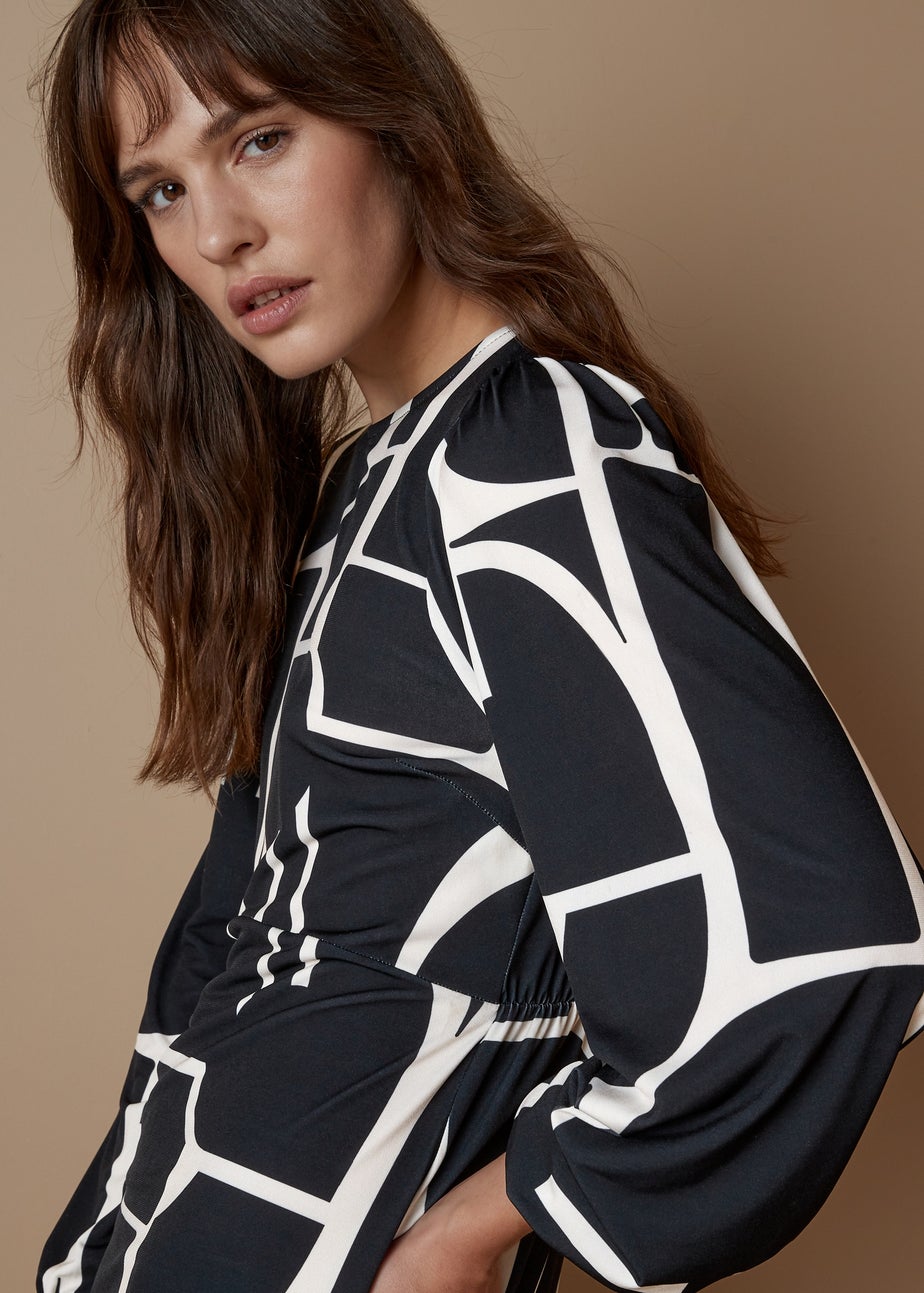 Et Vous Monochrome Geometric Mini Dress