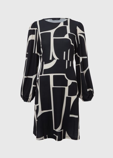 Et Vous Monochrome Geometric Mini Dress