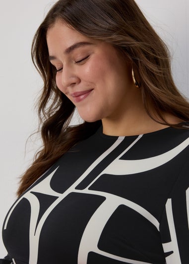 Et Vous Monochrome Geometric Mini Dress