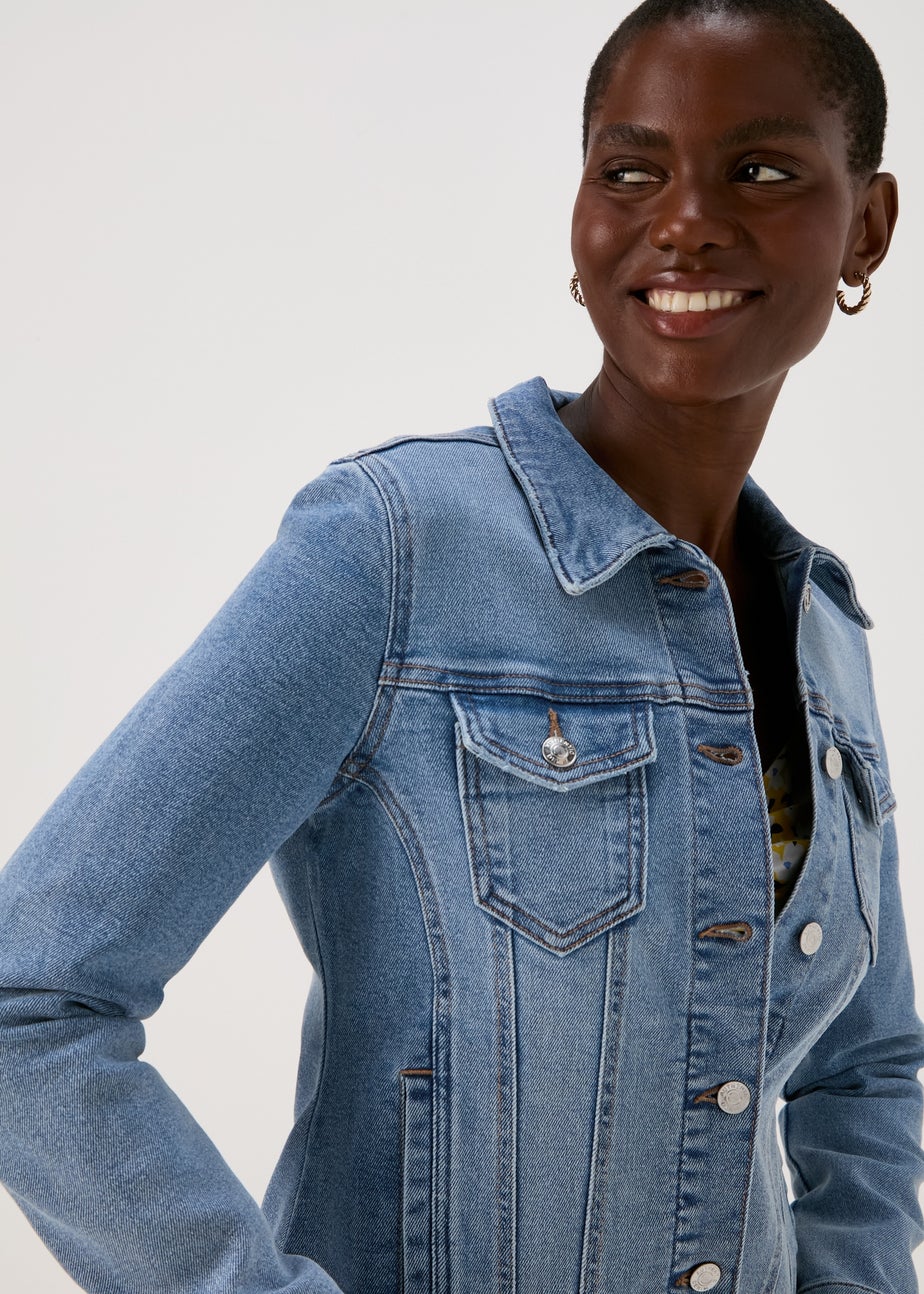 Papaya Petite Blue Denim Stretch Jacket