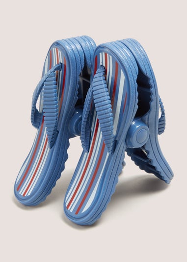 2 Pack Blue Beach Flipflop Towel Clips