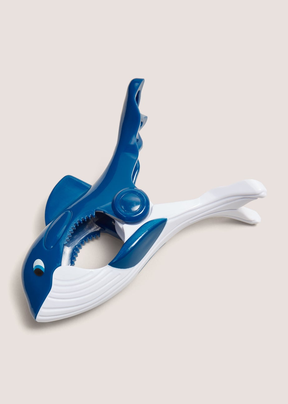 2 Pack Blue Beach Whale Towel Clips