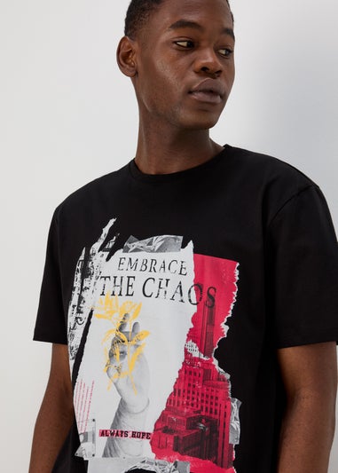 US Athletic Black Embrace The Chaos T-Shirt