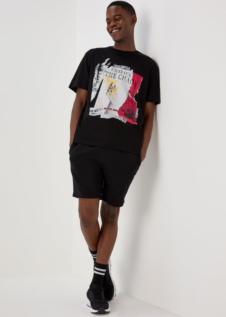 US Athletic Black Embrace The Chaos T-Shirt