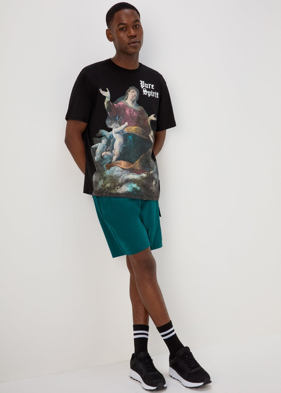 US Athletic Black Pure Spirit Graphic T-Shirt