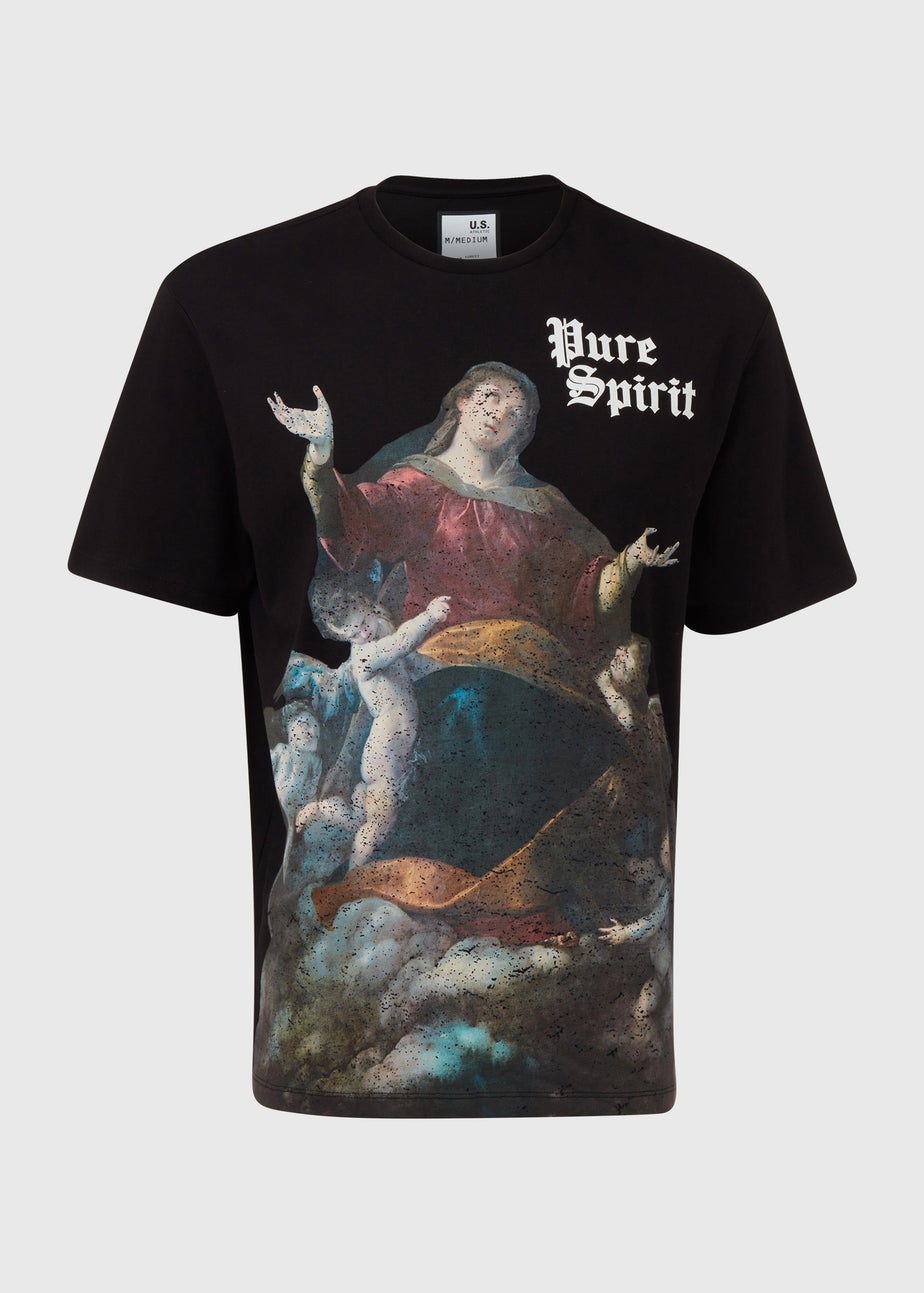 US Athletic Black Pure Spirit Graphic T-Shirt