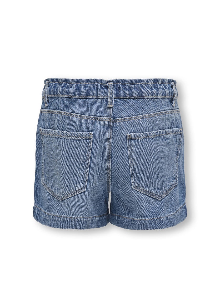 ONLY Girls Blue Distressed Denim Shorts (6-14yrs)
