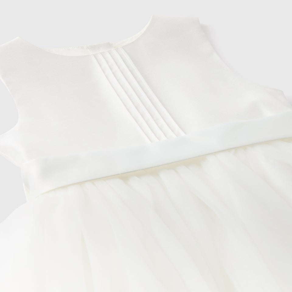 Girls Ivory Bridesmaid Pintuck Dress (1-10yrs)