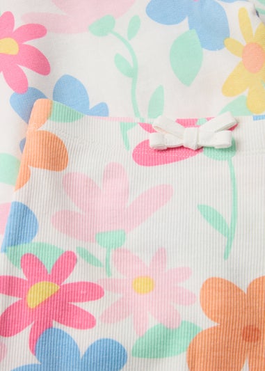 Baby Multicolour Flower Sweatshirt & Leggings Set (Newborn-23mths)