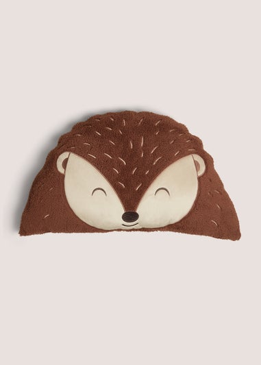 Brown Hedgehog Fleece Cushion (90cm x 40cm)