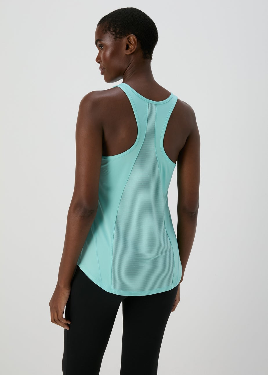 Souluxe Blue Mesh Sports Vest Top
