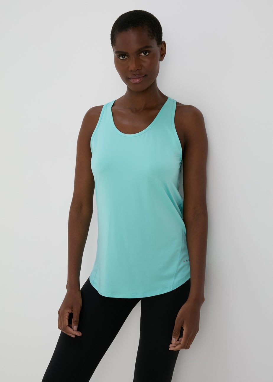 Souluxe Blue Mesh Sports Vest Top