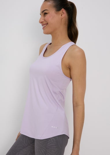 Souluxe Lilac Mesh Detail Vest