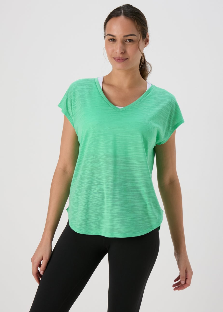 Souluxe Green V Neck T-Shirt