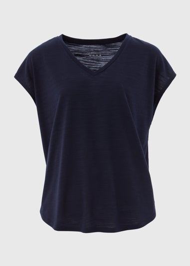 Souluxe Navy V Neck T-Shirt