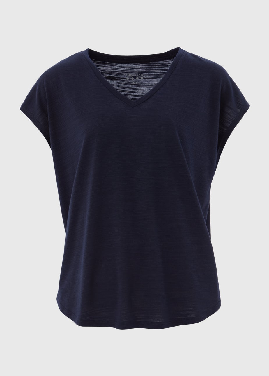 Souluxe Navy V Neck T-Shirt