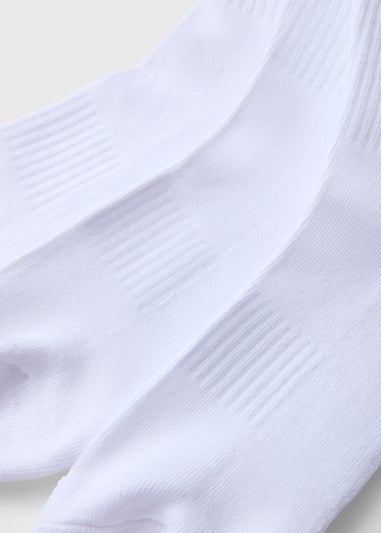3 Pack Plain White Sports Socks