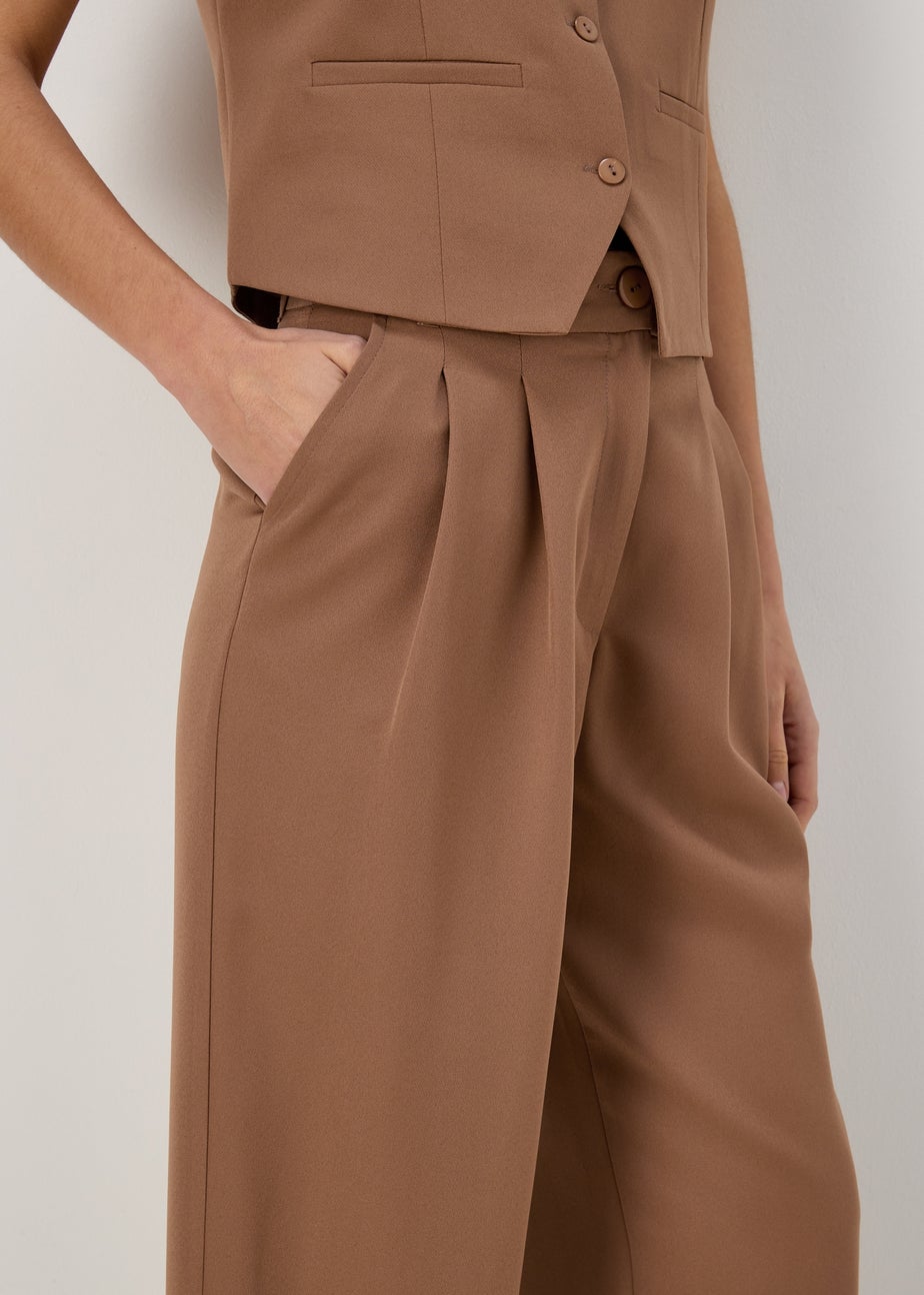 Et Vous Beige Wide Leg Trousers