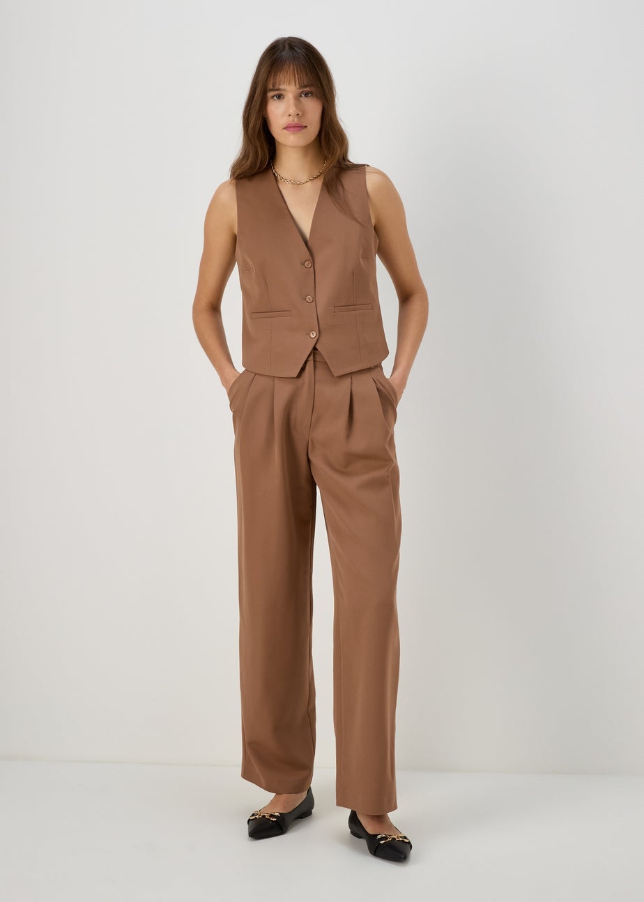 Et Vous Beige Wide Leg Trousers