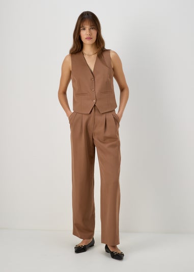 Et Vous Beige Wide Leg Trousers
