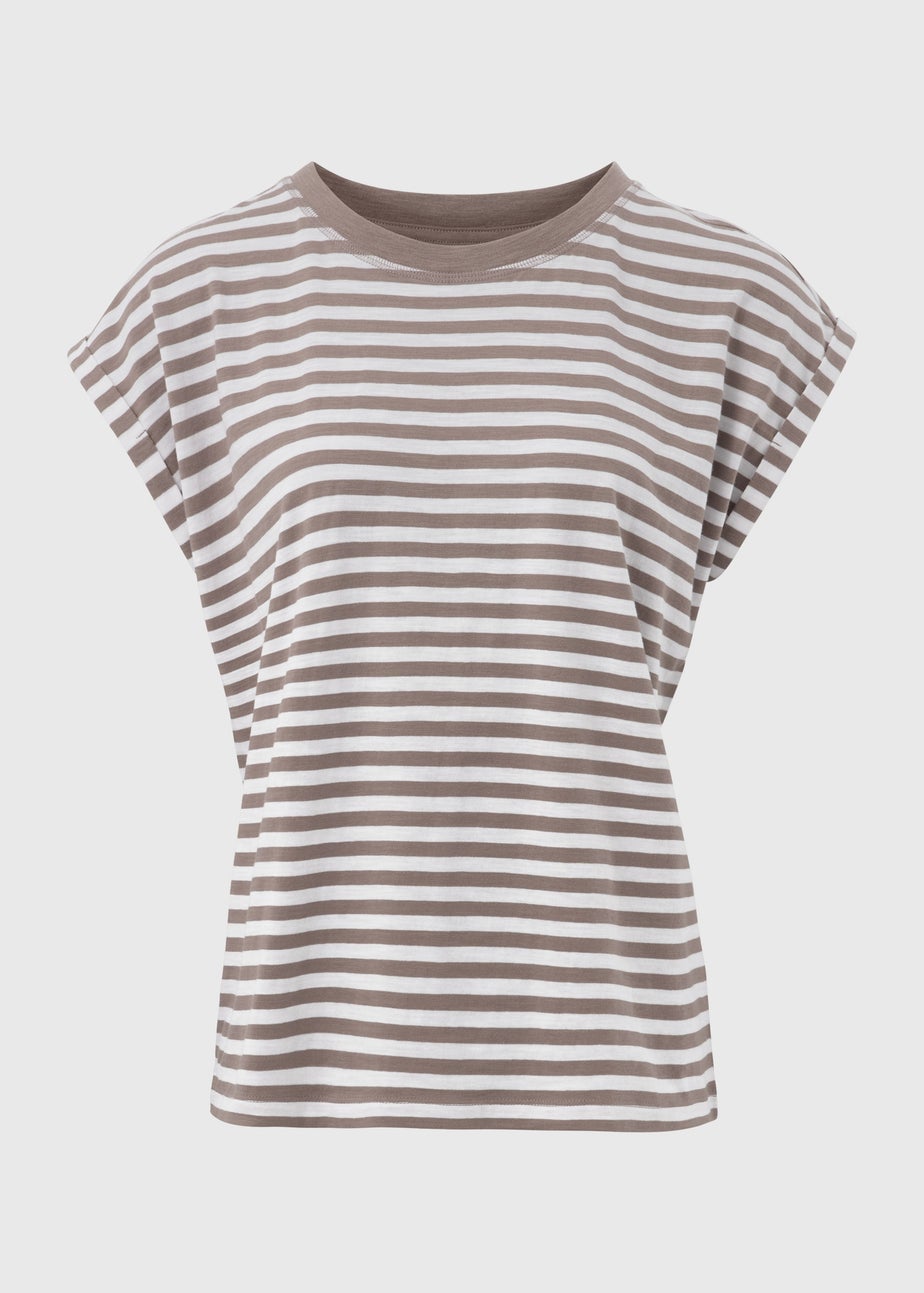 White Stripe Relaxed Fit T-Shirt