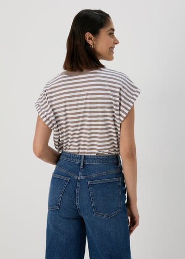 White Stripe Relaxed Fit T-Shirt