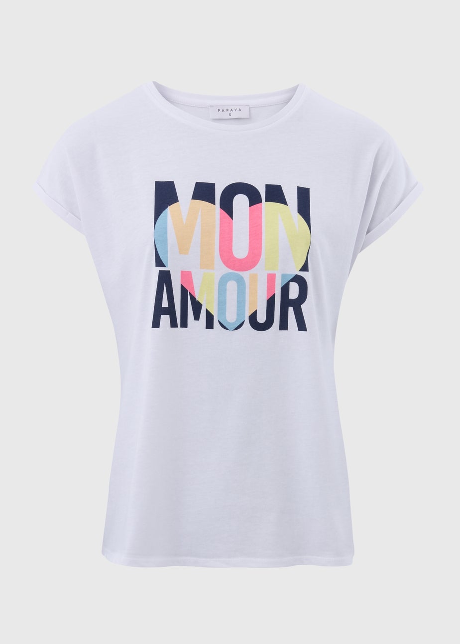 White Amour Slogan T-Shirt