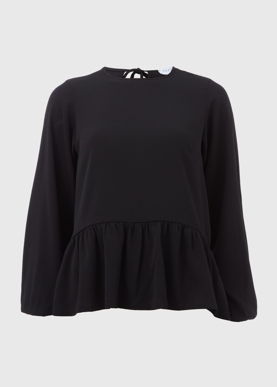 Black Peplum Blouse