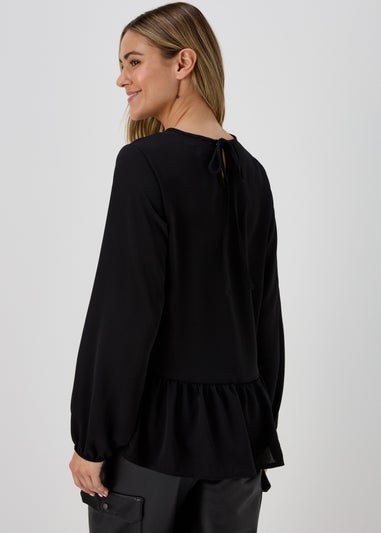 Black Peplum Blouse
