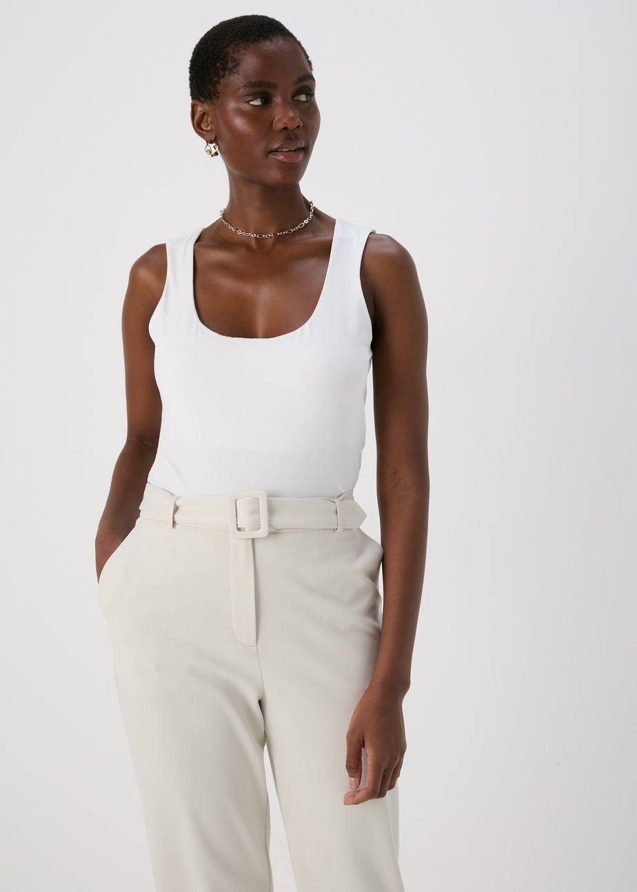 White Double Layer Vest Top