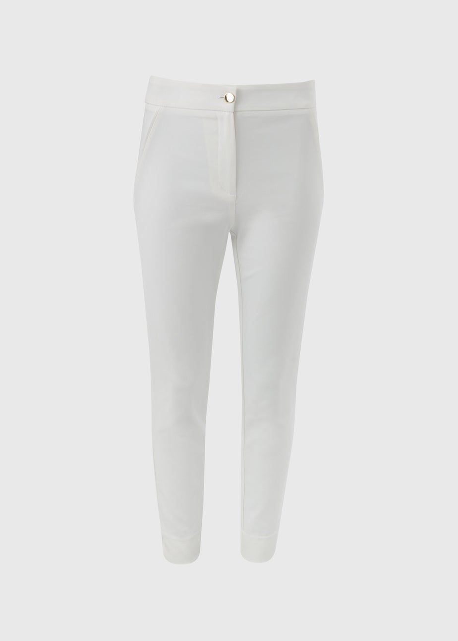 Et Vous White Capri Trousers