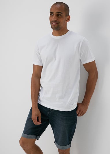 Dark Wash Stretch Denim Shorts