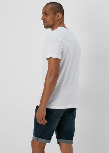 Dark Wash Stretch Denim Shorts