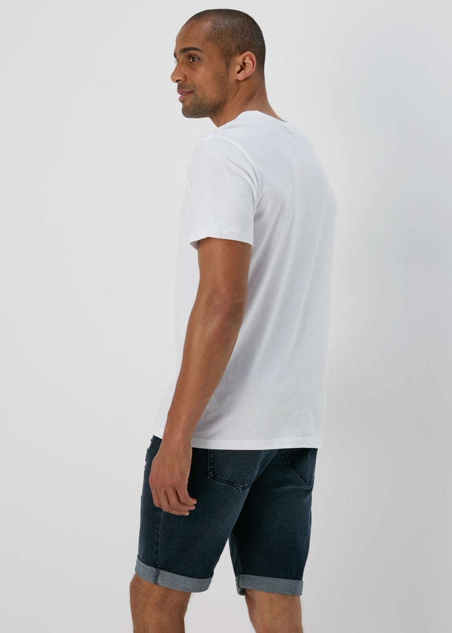 Dark Wash Stretch Denim Shorts