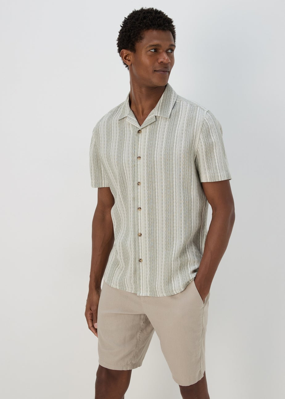 Stone Linen Chino Shorts