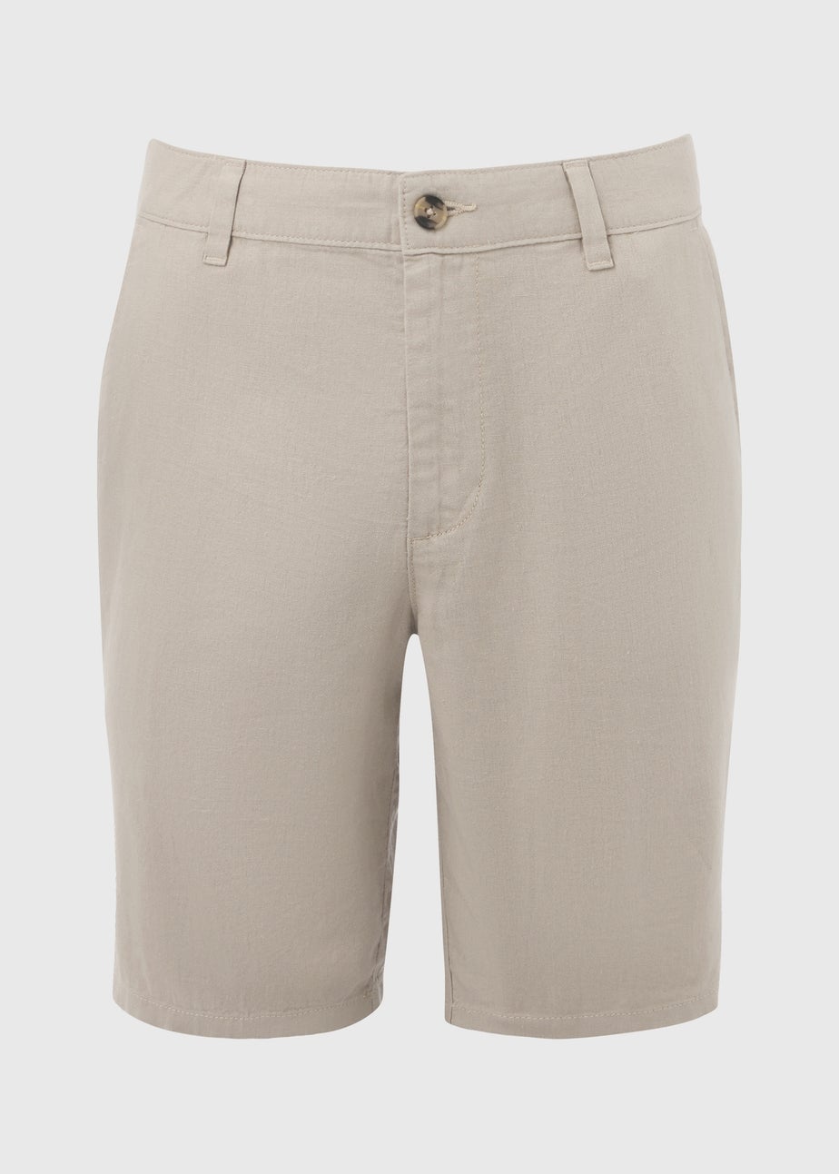 Stone Linen Chino Shorts