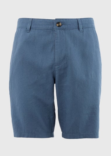 Blue Linen Chino Shorts