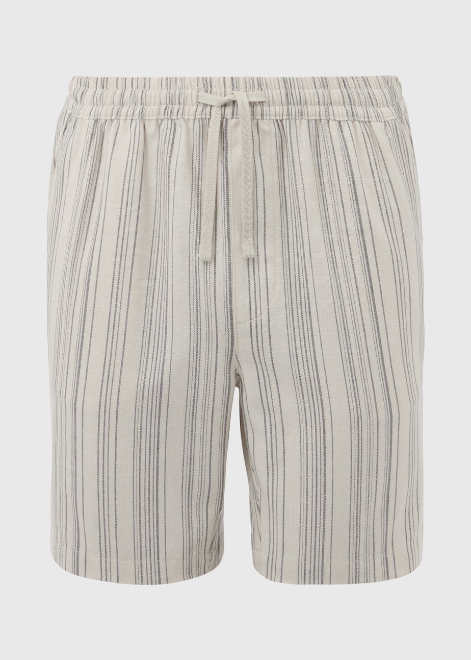 Stone Striped Linen Shorts