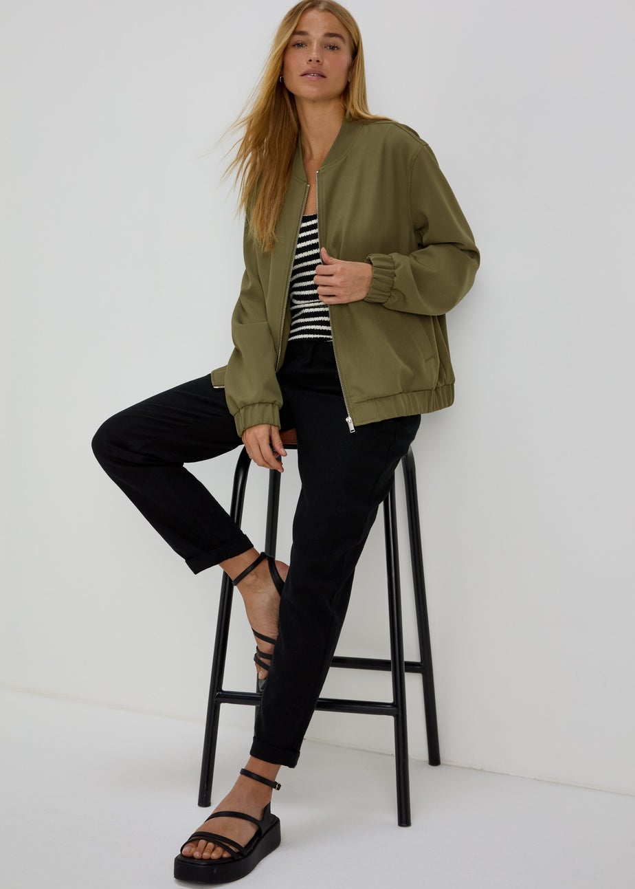 Papaya Petite Khaki Soft Bomber